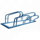 Stojak na rowery zewnętrzny miejski ocynkowany czteromiejscowy wąski 135 cm