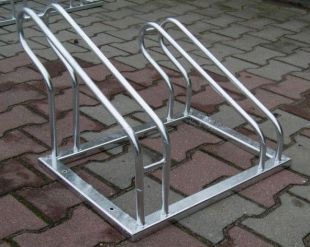 Stojak na rowery zewnętrzny miejski ocynkowany dwumiejscowy wąski 54 cm