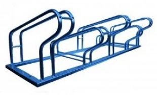 Stojak na rowery zewnętrzny miejski ocynkowany pięciomiejscowy wąski 150 cm