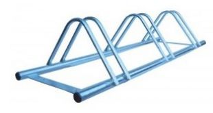 Stojak na rowery zewnętrzny miejski ocynkowany trzymiejscowy 121 cm