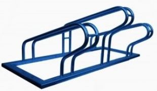 Stojak na rowery zewnętrzny miejski ocynkowany trzymiejscowy wąski 105 cm