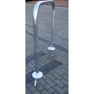 Stojak na rowery zewnętrzny miejski typu bramka  - przygotowany do wbetowania