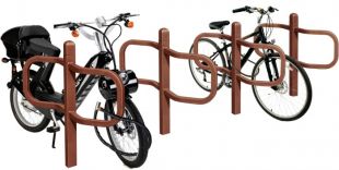 Stojak rowerowy zewnętrzny miejski Conviviale 2-miejscowy - mocowanie do podłoża