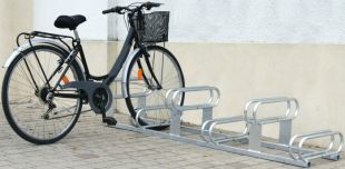 Stojak rowerowy zewnętrzny miejski dwupoziomowy 6-miejscowy
