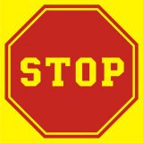 Stop (tablica do oznaczenia autobusu szkolnego) - znak PCV - Znak STOP do przeprowadzania dzieci przez ulicę
