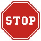 Stop - znak PCV, naklejka - SA012