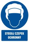 Stosuj czepek ochronny - znak bhp nakazujący, informujący - GL025
