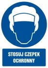 Stosuj czepek ochronny - znak bhp nakazujący, informujący - GL025
