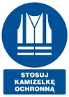 Stosuj kamizelkę ochronną - znak bhp nakazujący, informujący - GL031