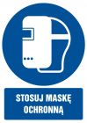 Stosuj maskę ochronną - znak bhp nakazujący, informujący - GL027