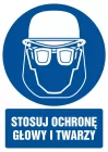 Stosuj ochronę głowy i twarzy - znak bhp nakazujący, informujący - GL019