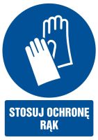 Stosuj ochronę rąk - znak bhp nakazujący - GL008
