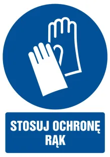 Stosuj ochronę rąk - znak bhp nakazujący - GL008