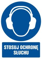 Stosuj ochronę słuchu - znak bhp nakazujący - GL005