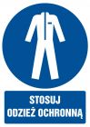 Stosuj odzież ochronną - znak bhp nakazujący, informujący - GL020