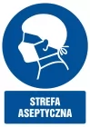 Strefa aseptyczna - znak bhp nakazujący, informujący - GL026