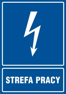 Strefa pracy - znak elektryczny