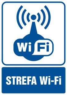 Strefa Wi-Fi - znak informacyjny - RB032
