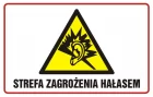 Strefa zagrożenia hałasem - znak ostrzegający, informujący - NC006