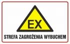 Strefa zagrożenia wybuchem - znak ostrzegający, informujący - NC002