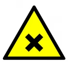 Substancja szkodliwa lub drażniąca - znak bhp ostrzegający, informujący - GE022