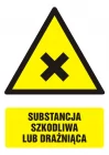 Substancja szkodliwa lub drażniąca - znak bhp ostrzegający, informujący - GF028