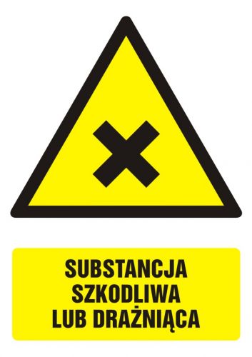 Substancja szkodliwa lub drażniąca - znak bhp ostrzegający, informujący - GF028 - Zagrożenia biologiczne w miejscu pracy Substancja szkodliwa lub drażniąca - znak bhp ostrzegający, informujący - GF028 - Zagrożenia biologiczne w miejscu pracy