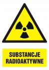 Substancje radioaktywne - znak bhp ostrzegający, informujący - GF012
