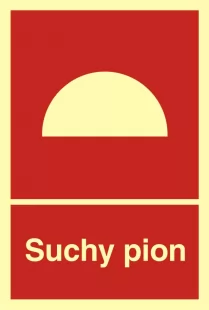 Suchy pion - znak przeciwpożarowy ppoż - BB006