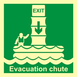 System ewakuacji okrętowej (zsuwnia) - znak morski - FB024