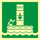 System ewakuacji okrętowej (zsuwnia) - znak morski - FB056