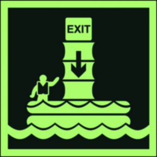 System ewakuacji okrętowej (zsuwnia) - znak morski - FB056