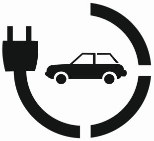 Szablon malarski drogowy - Miejsce ładowania samochodów elektrycznych