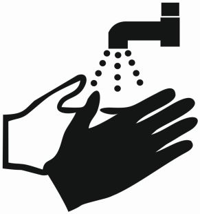Szablon malarski drogowy - Myj ręce
