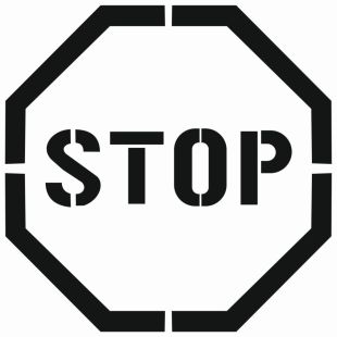 Szablon malarski drogowy - Stop! B-20