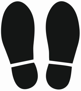 Szablon malarski drogowy - Stopy, ślady, buty