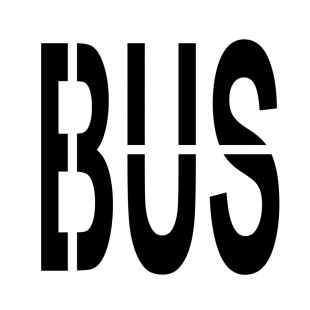 Szablon znaku drogowego - Bus