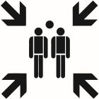 Szablon znaku drogowego - Miejsce zbiórki ewakuacji