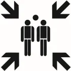 Szablon znaku drogowego - Miejsce zbiórki ewakuacji