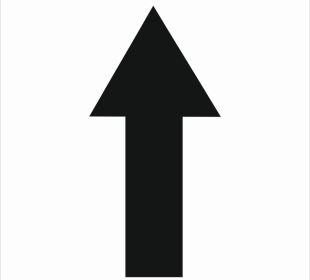 Szablon znaku drogowego - Nakaz jazdy prosto C-5