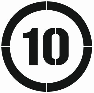 Szablon znaku drogowego - Ograniczenie prędkości do ... km/h B-33