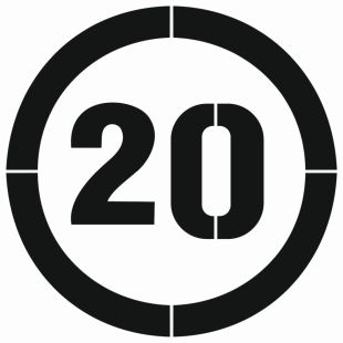 Szablon znaku drogowego - Ograniczenie prędkości do ... km/h B-33