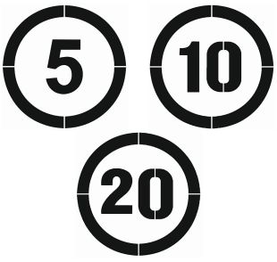 Szablon znaku drogowego - Ograniczenie prędkości do ... km/h B-33