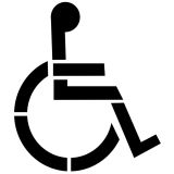 Szablon znaku drogowego P-24 Miejsce dla osoby niepełnosprawnej. Inwalida - Szablony znaków poziomych – prosty sposób na malowanie znaków drogowych i nie tylko