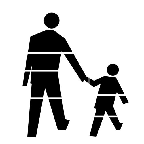 Szablon znaku drogowego P-26 Piesi Pieszy - Znak P-26 „piesi”