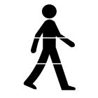 Szablon znaku drogowego Pieszy