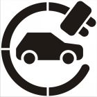 Szablon znaku drogowego - Stacja ładowania samochodów elektrycznych