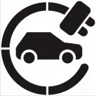 Szablon znaku drogowego - Stacja ładowania samochodów elektrycznych