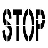 Szablon znaku drogowego - Stop - Droga wewnątrzzakładowa – oznakowanie pionowe i poziome