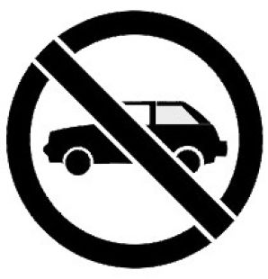 Szablon znaku drogowego - Zakaz parkowania